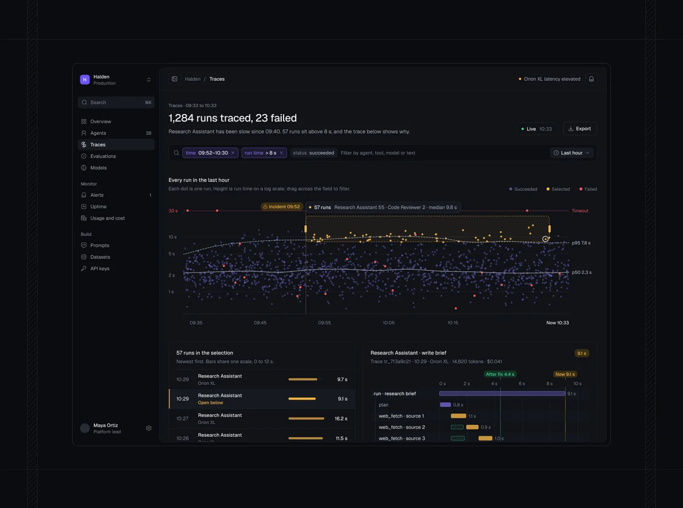Traces — Signal AI Ops